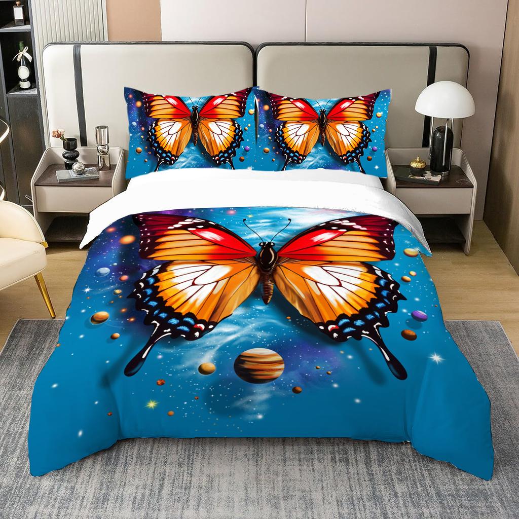 Duvet cover set Butterfly series 3D digital printing single double quilt set three-piece set