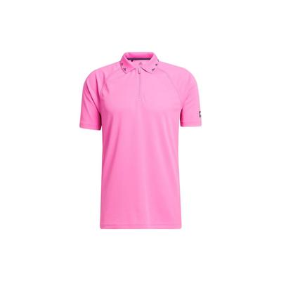 Solid Color Logo Patch Pullover Polo Shirt Men Polo Shirts Pink GM0043