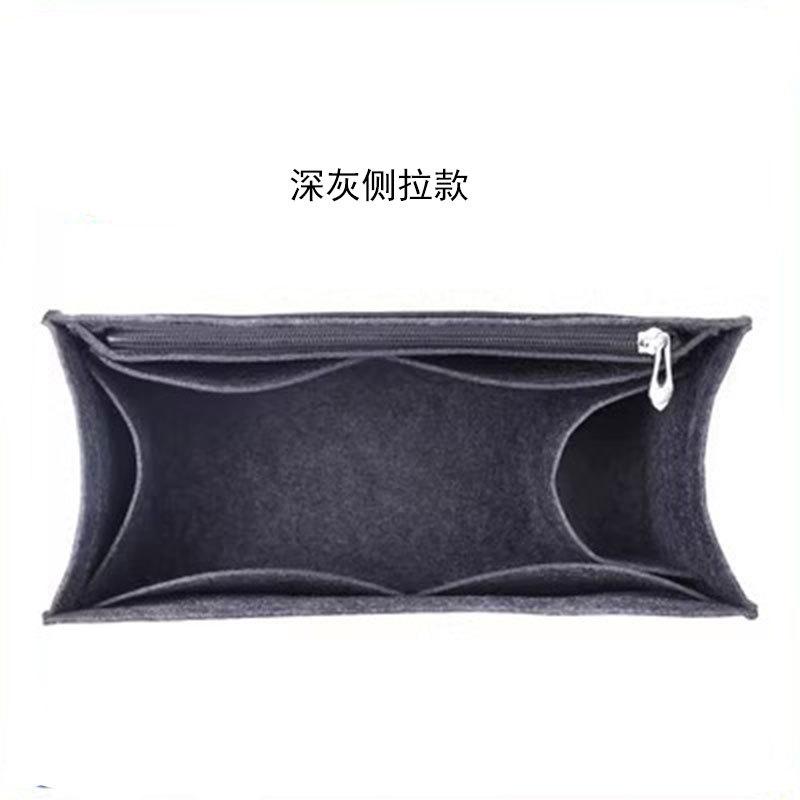 

Felt Purse Organizer Insert Fits Book Tote Bag Large Medium Handbag Shaper Liner Multi Pockets Zipper Storage Makeup Accessories S 24x12x15cm