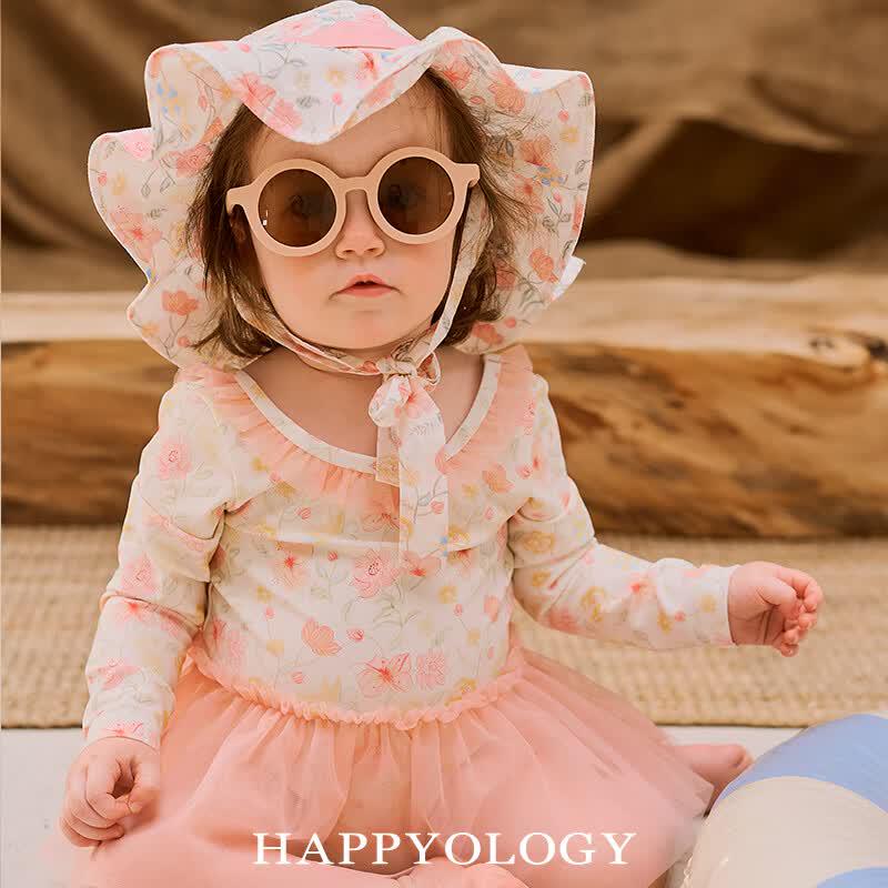 Happyology Girls Summer Mesh Ruffle One-Piece Swimsuit 18M