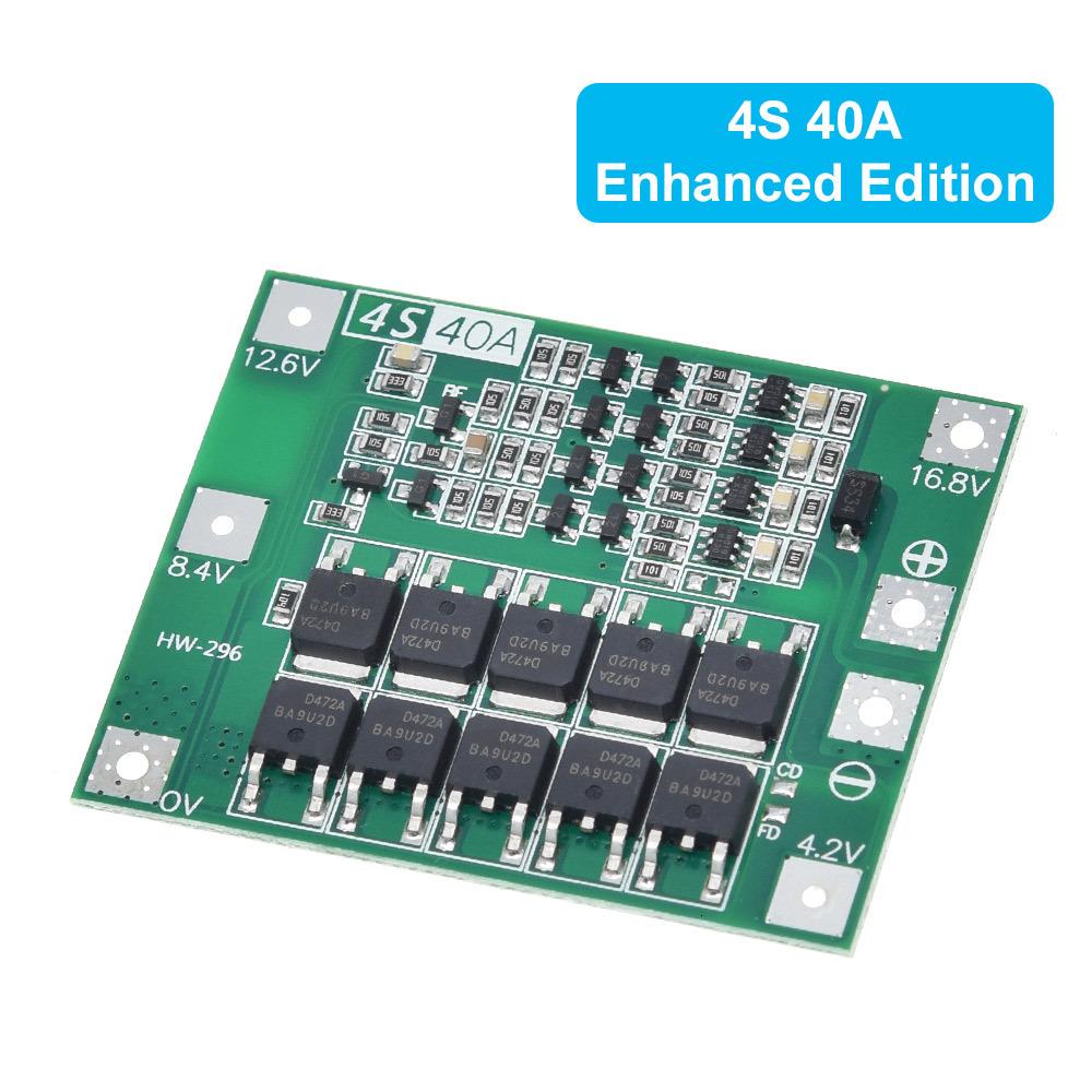 3S/4S 40A 60A Li-Ionen Lithium-Batterie Lade-Schutzplatine 18650 BMS für Bohrmotor 11,1V 12,6V/14,8V Verbessern/Ausgleichen