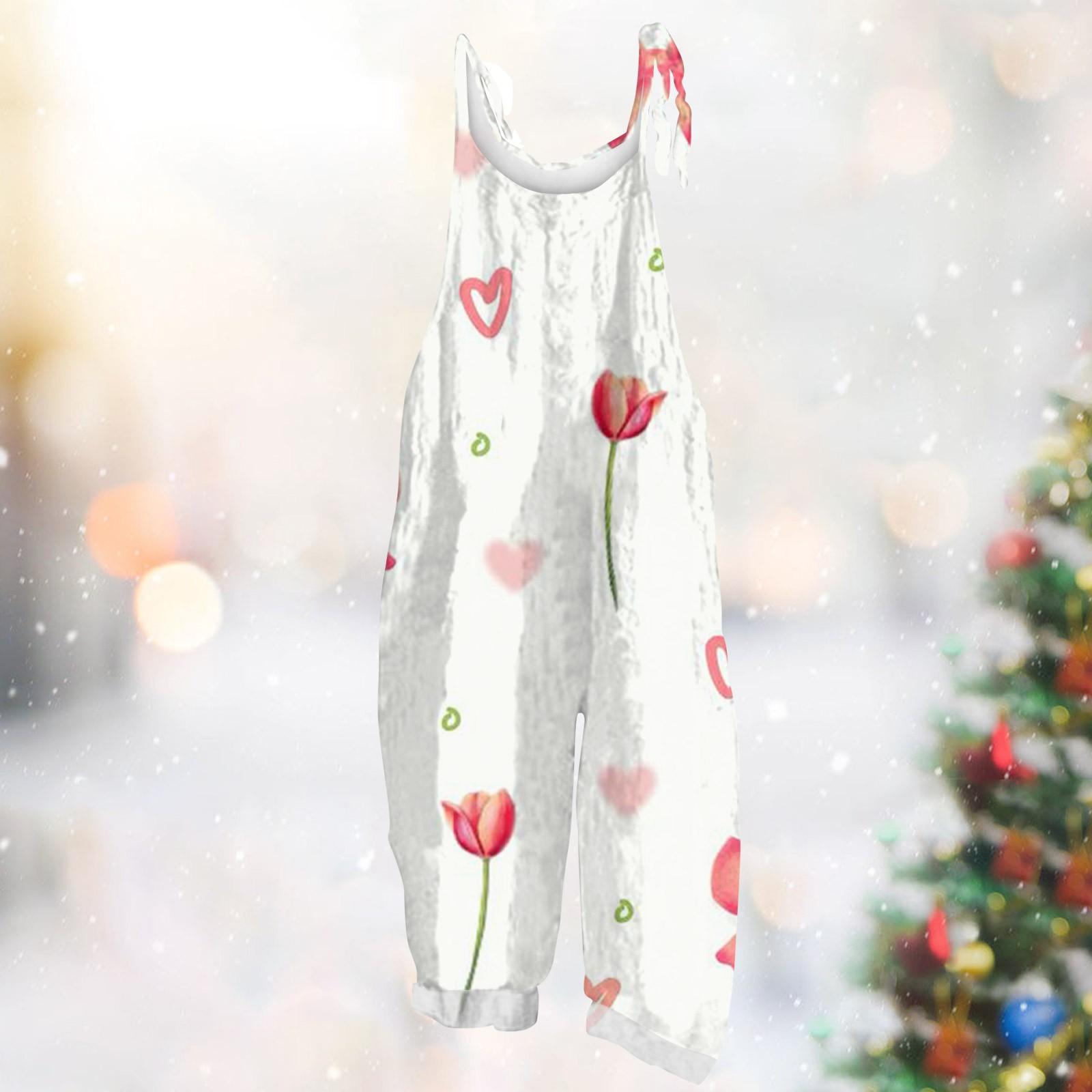 

Женский комбинезон с карнавальным принтом, свободный, винтажный, на бретелях, хлопок, лен XL арбуз красный