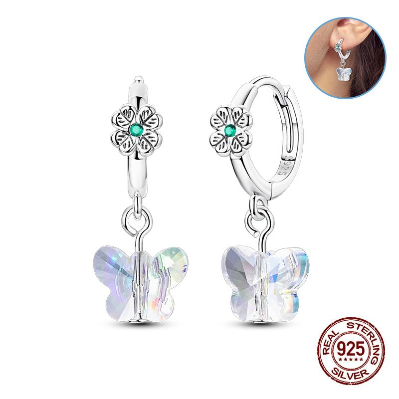 Damen Kupfer Ohrringe Rosa Liebe Sterne Muschel Süße Blume Süß Romantisch Date Party Hochzeit Exquisiter Schmuck Geschenke