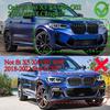 LED White Light Gloss Black Car Front Bumper Kidney Grill Grilles For BMW X3 X4 G01 G02 2025-2025 LCI ABS Car Styling Bodykits