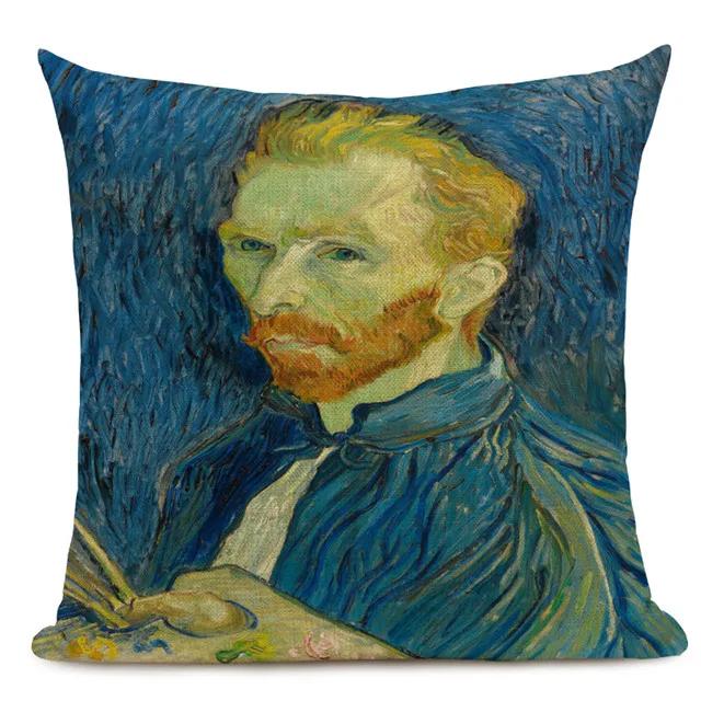 Van Gogh Oil Painting Art Decorative Cushion Cover Throw Pillow Case for Sofa, Car , and Office Decor 45x45CM Pillow Cover