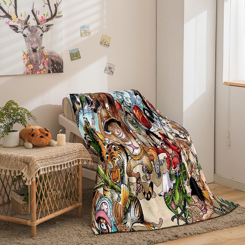Flannel Fleece Blanket 3D Printed Sofa Blanket Thickened Blanket