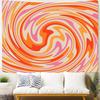 Retro Psychedelic Swirl Tapestry 70s Groovy Orange Pink Spiral Wall Hanging Abstract Boho Art for Living Room Decor