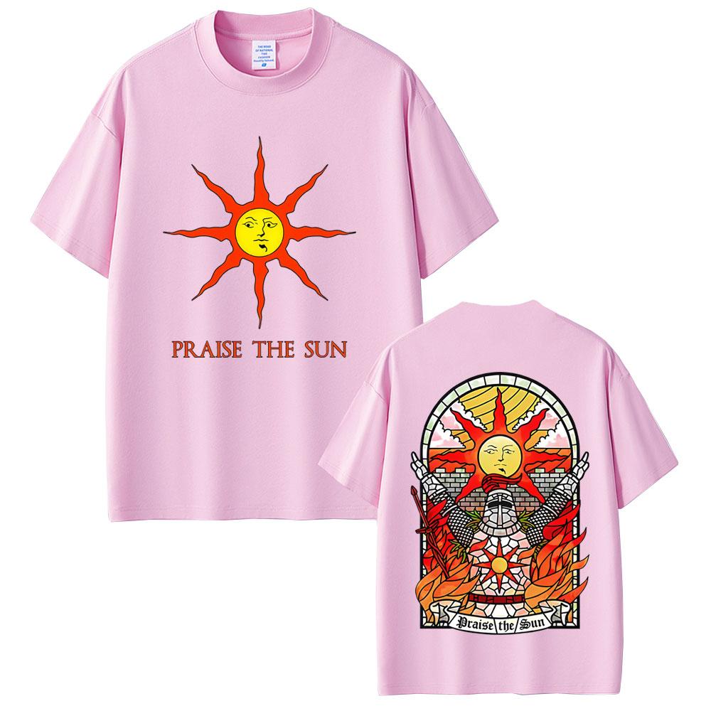 Game Dark Souls Church of The Sun Graphic T-shirt Men Women Fashion Gothic Rock T-shirts Men's Casual Vintage T Shirt