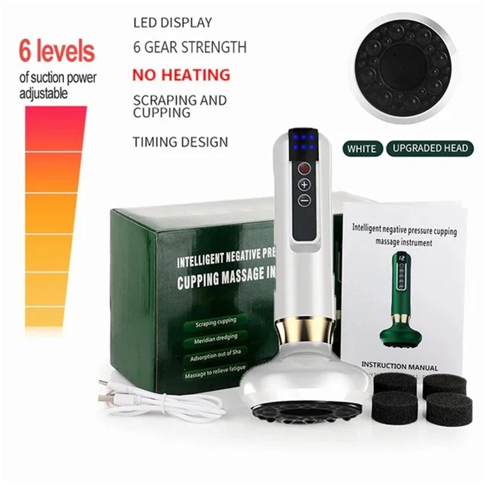 

6/12 уровень Гуаша вакуумный скребковый аппарат для кожи, антицеллюлитный аппарат для похудения и сжигания жира, массажер для здоровья и красоты