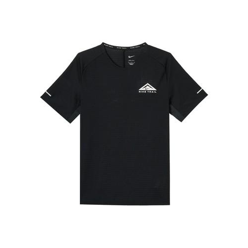 Nike Printed Letter Crew Neck Casual Short Sleeve T-Shirt for Men Black L чёрный