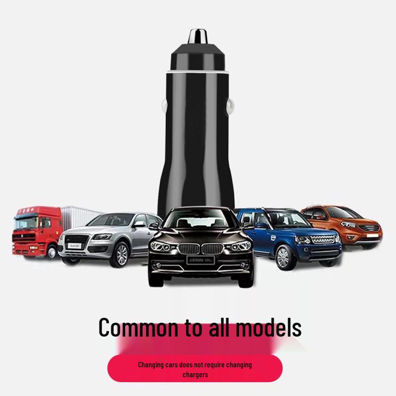 Dual Port USB-C Car Charger for Fast Charging - Compatible with Apple Devices