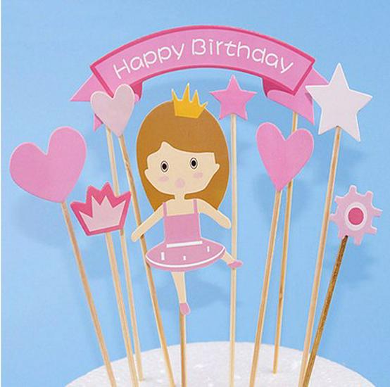 Rainbow Hot Air Balloon Cake Toppers for Birthday Decorations