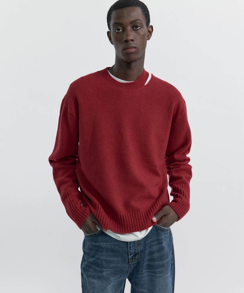 Windeo Slit Yak Sweater - Red