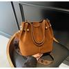Korean High-End Versatile Bucket Bag, Spring/Summer 2026 Edition: Wide Strap Single Shoulder Crossbody Women's Handbag