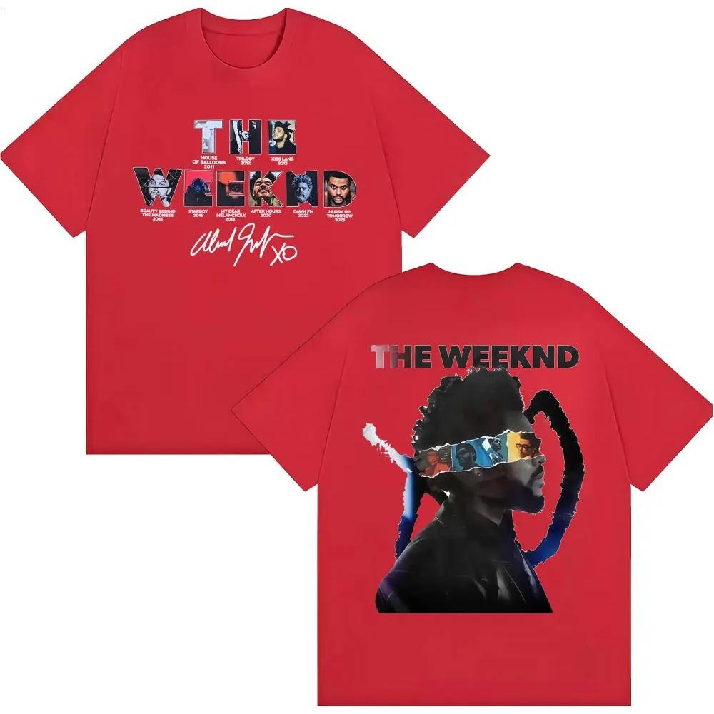 T-shirts The Weeknd After Hours Til Dawn Tournée Européenne Vêtements Homme Mode Style Hip Hop T-shirt Coton Surdimensionné T-shirt