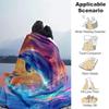 1 Stück Leichtgewichtige Flanelldecke mit Delfin-Aufdruck, Bequeme und Warme Decke, für Camping Sofa Bett und Couch Büro, Geschenk