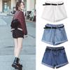 Rodrymiche Denim Black Summer Denim Loose Korean Mini Denim Denim Korean XXL Shorts, Roll-Up, Leg-Lengthening Silhouette, Versatile, Black, Pants,