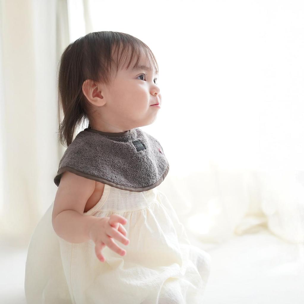 Cotte Imabari Towel for Girls and Gift for Newborns Bib, Charcoal, Boys,