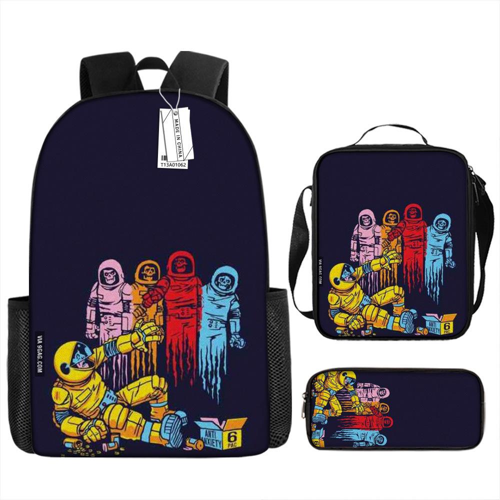 Our Middle School Student Schoolbag Cartoon Schoolbag Children's Backpack Satchel Animation