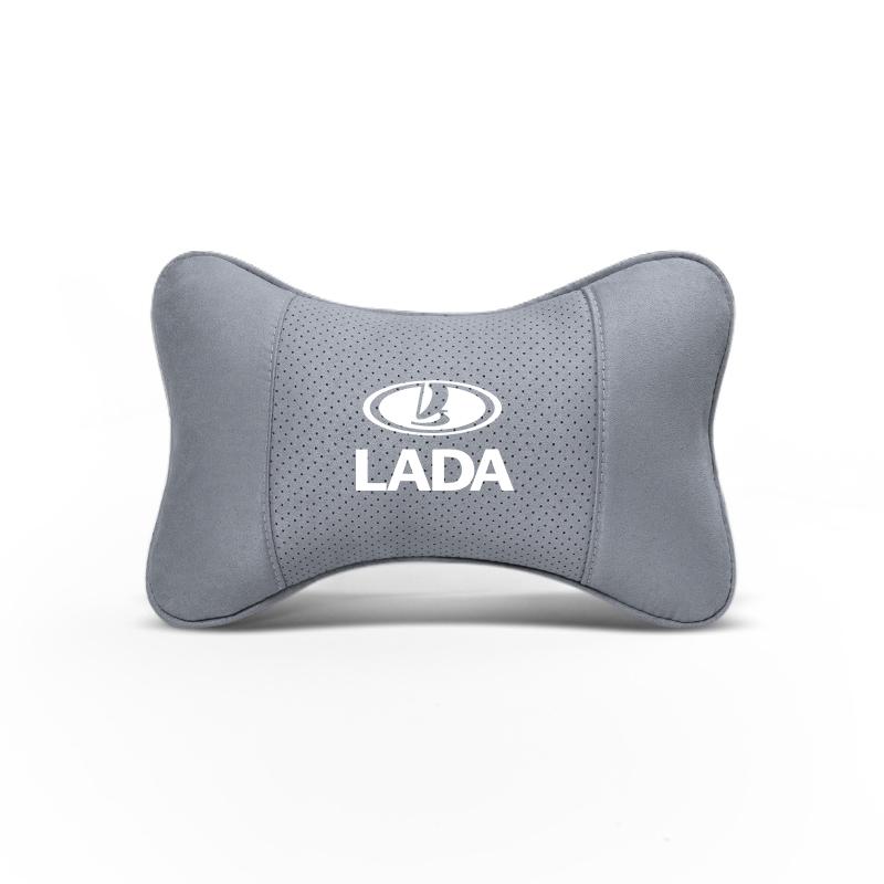 Car Seat Headrest Soft Suede Neck Pillow For Lada Niva 2107 Xray Vesta Priora Granta Kalina Samara Auto Interior Accessories
