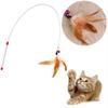 New Steel Wire Cat Teasing Stick with Butterfly Feather Cute Teasing Bell Toy Pet Supplies for Interactive Fun