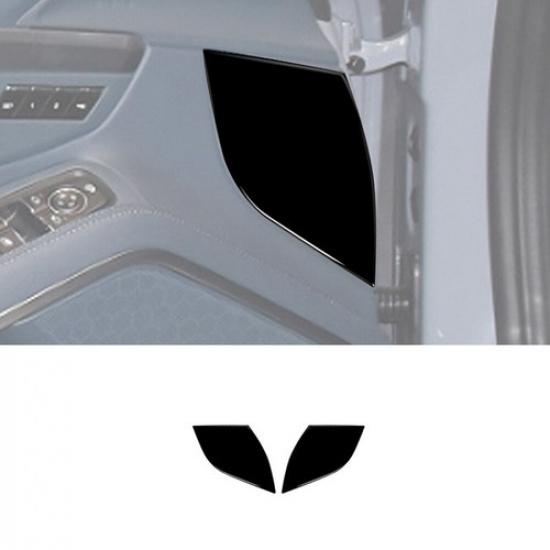 2Pcs Glossy Piano Black Door Panel Cover Trim For Porsche 718 Boxster Cayman