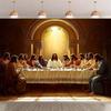 1 Last Supper Background Cloth - Large Table Scene, Jesus and His Disciples, Realistic Religious Wall Decoration