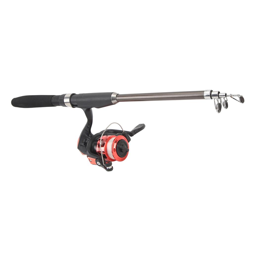 Spinning Reel Telescopic Fishing Rod Combo Fishing Pole Reel Combo with Lures Tackle Bag for Saltwater Freshwater