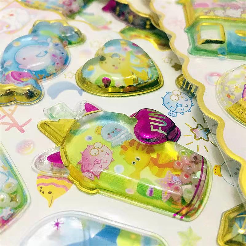Rich Peach 3D Puffy Sticker Set 3-Piece Smartphone DIY Craft Decorative