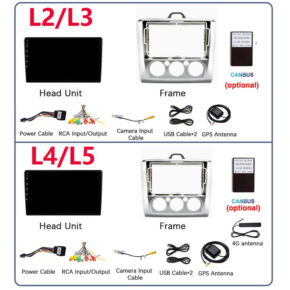 Carplay 4G 2din Android 13 Car Radio for Ford Focus Exi AT 2004-2011 Auto Multimedia Video Player Autoradio Audio Navigation GPS