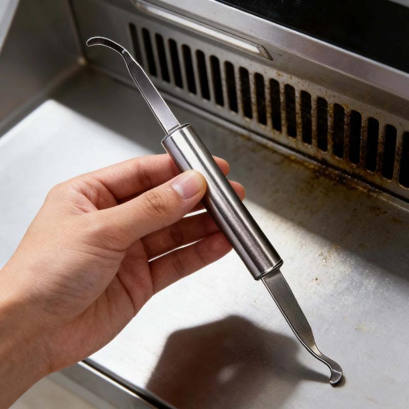 Ergonomic Design Stainless Steel Oyster Knife with Peeler for Kitchen Efficiency