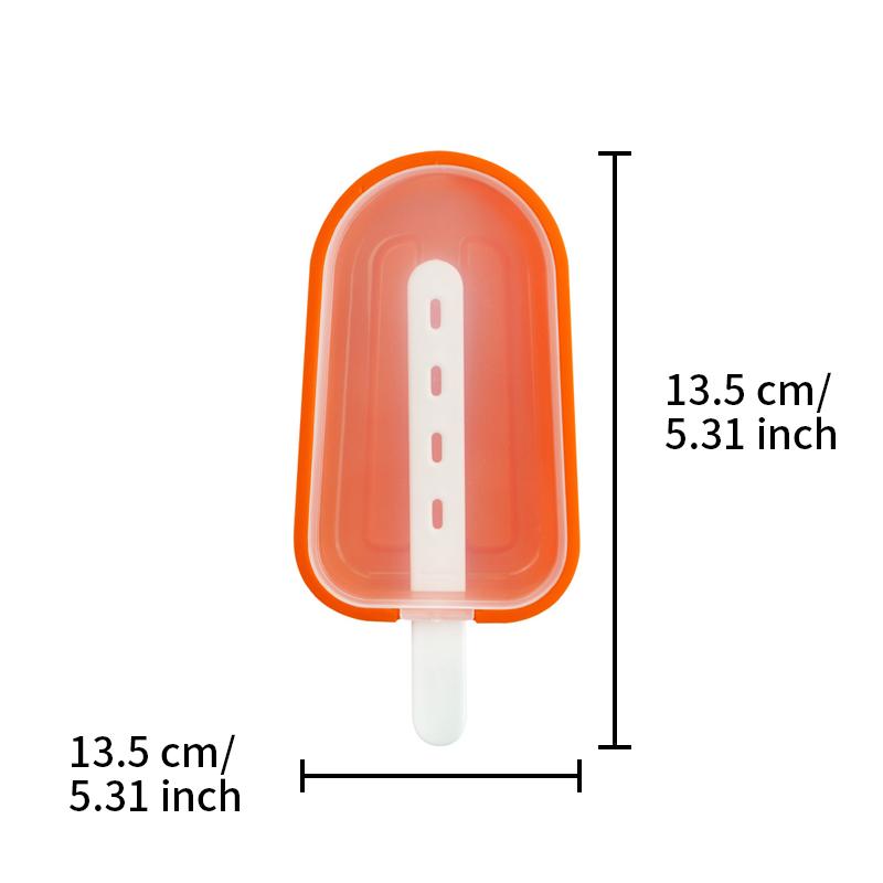 4PC Silicone Ice Cream Mold Reusable DIY Fruit Ice Cream Maker Popsicle Moulds