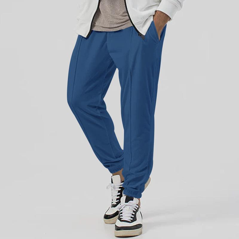 New Sports Trousers Men's Autumn and Winter Solid Colour Casual Trousers Guard Trousers Loose Drawstring Trousers Trend