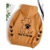 Talk To The Paw Funny Dog Cartoon Print Hoodie Women Warm Hoodie Fashion Casual Hooded Autumn Loose Round Neck Woman Tops