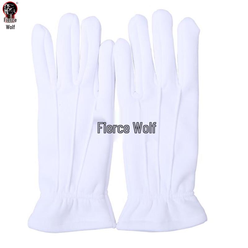 

Hanlang Толстые белые церемониальные перчатки на флисовой подкладке