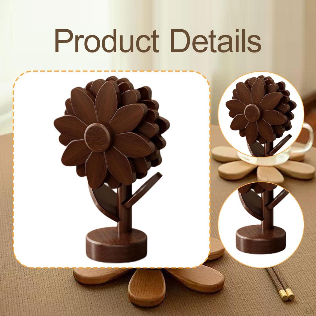 3 Pieces Wood Coaster Table Protection Creative Pot Holder Nonslip Mat Insulation