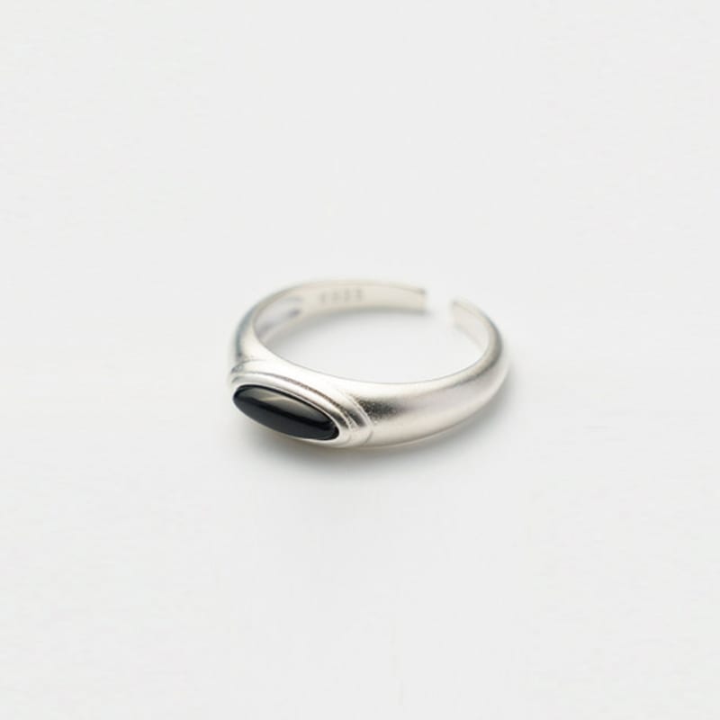 Tout Onyx Open Ring 925 Silver