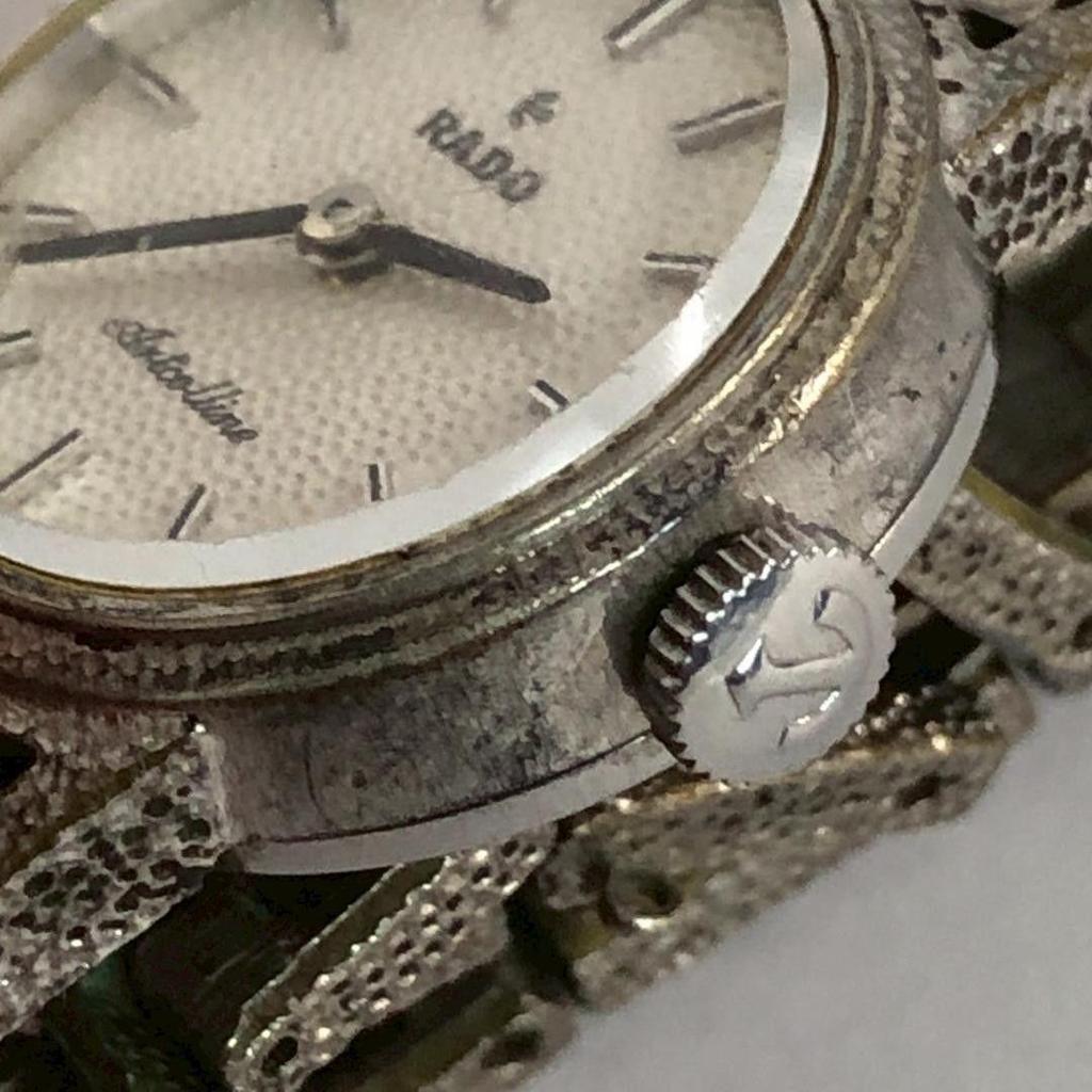 Used RADO Rado Watch Elegant Simple Silver Ladies Quartz Antique Rare Design Authentic Popular Luxury Women's
