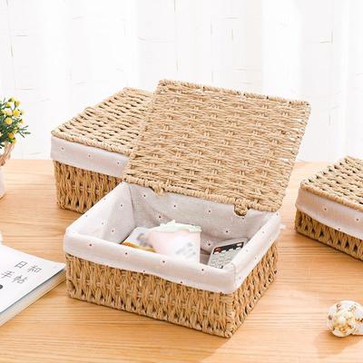 Woven Storage Basket Large Sundries Snack Toy Organizer Basket Wardrobe Closet Organzier Clothes Storage Box Home Organization