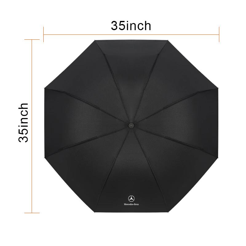 1Pcs Car Portable Folding Automatic Three Folding Umbrella Sunshade For Mercedes-Benz AMG W247 W176 W177 W207 W203 W204 GLA GLC X253 GLK GLA Class
