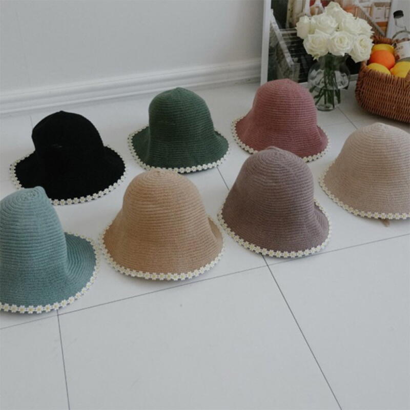 Женская летняя туристическая пастельная шляпа-ведро с цветочной веткой pink