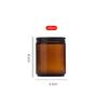 Amber Glass Candle Holder Jar 