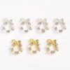 10Pcs Luxry Alloy Garland Bowknot Pearl Nail Art Charm 3D Zircon Wreath Crystal Nail Jewelry Luxury Nail Art Decoration