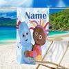 1pc In the Night Garden2 Beach Towel with Custom Name, Beach/Swimming/Bath/Picnic/Camping Towel, Suitable for Seaside Beaches
