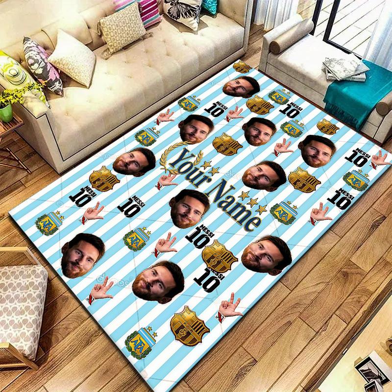 Messi Custom Name Carpet Rug For Living Room Bedroom Home Sofa Decoration Kids Play Nonslip Floor Mat