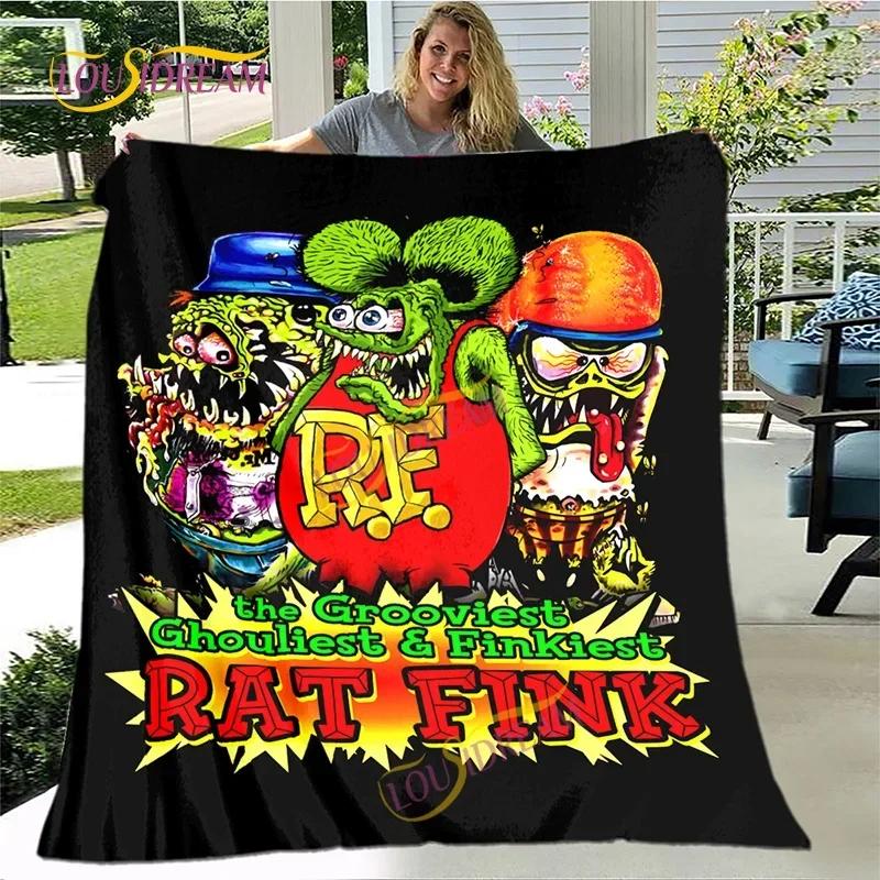 Cute Children's Holiday Birthday Gift Cartoon Rat Fink Cute Home Bedroom Decoration Thin Sofa Cover Sheets Four Seasons Blanket