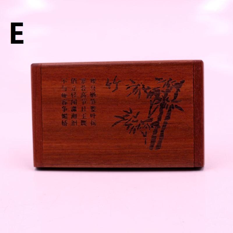 1 Pc 2 In 1 Wooden Comb Mirror Set Mini Vintage Portable Folding Mirror Handheld Red Sandalwood Makeup Mirror For Travel