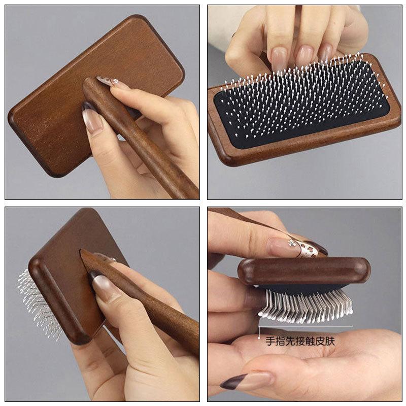 Dog Comb Wooden Dogs Brush Pet Hair Remover Dog Grooming Brush for Pet Hair Knot Opening Massage Cat Brushes Pet Accessories