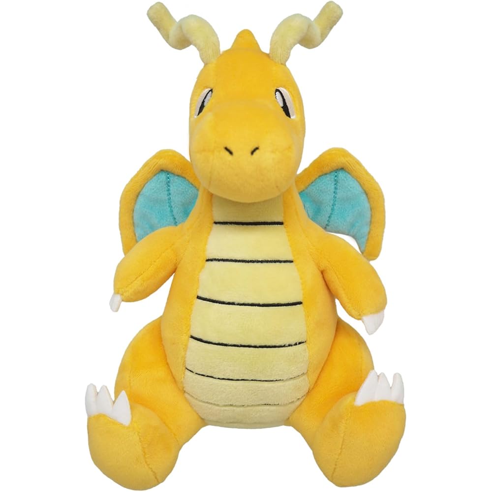 Sanei Boeki Pokemon All Star Collection Dragonite Plush Toy 15.5x19x21cm Soft Stuffed Animal