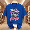 Trash Panda Energy Tshirts Raccoon Funny Animal Graphic T Shirts Casual Round Neck Printed Cotton Short Sleeve Tees Tops